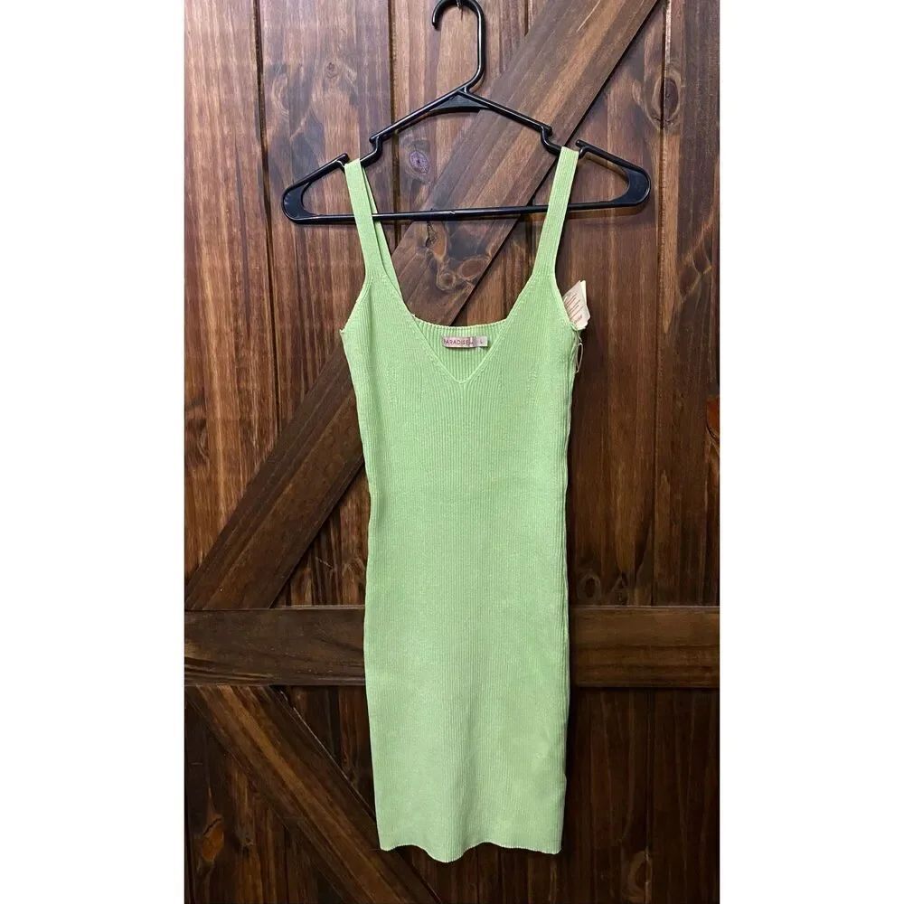 Paradise USA Mint Green Mini Dress Bodycon Women’s Sz Large